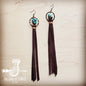 Turquoise Leather Drop Earring