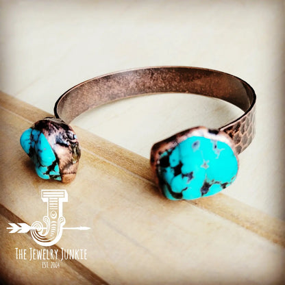 Genuine Natural Turquoise Cuff Bangle