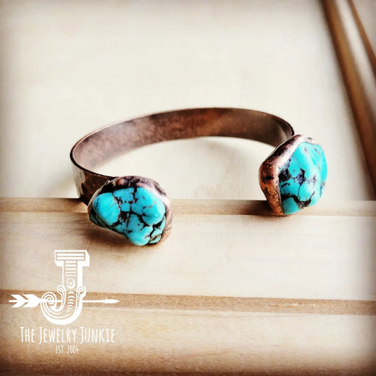 Genuine Natural Turquoise Cuff Bangle