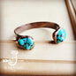 Genuine Natural Turquoise Cuff Bangle